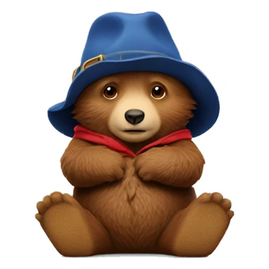 paddington-bear sitting sticker