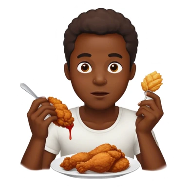 Nigga with fried chicken sticker