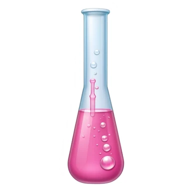 pink liquid in test tube simple bubbling sticker