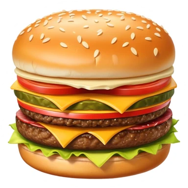 Mcdonald’s cheeseburger and fries and soda sticker