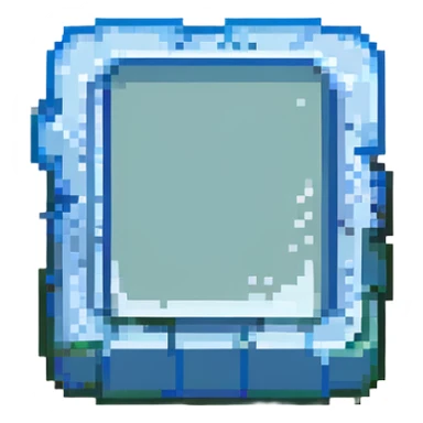 Make this icon look even more pixelated, resembling a Minecraft item in the Minecraft inventory, with sharp blocky edges and a limited color palette. Keep the background transparent. sticker