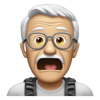 angry-grandpa-and-tractor sticker