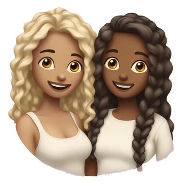 2 girls loving each other  sticker