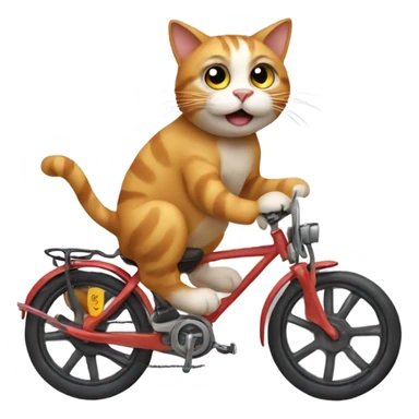 Cat on a bike sticker