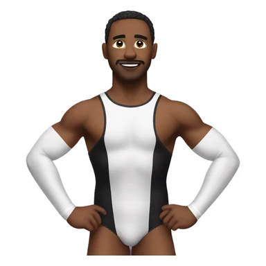 Wrestler in a leotard sticker