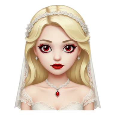 blonde vampire bride sticker