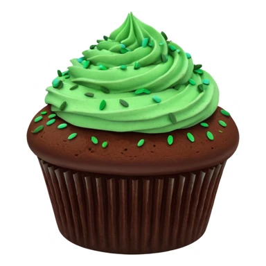 chocolate mint cupcate sticker