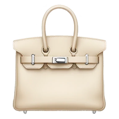 Birkin beige bag with silver hardware  sticker