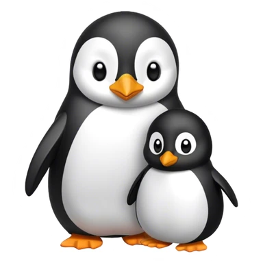 Eine Katze mit einem Pinguin  sticker