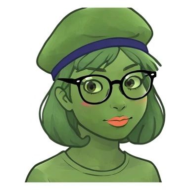 Ugly little teen girl  sticker