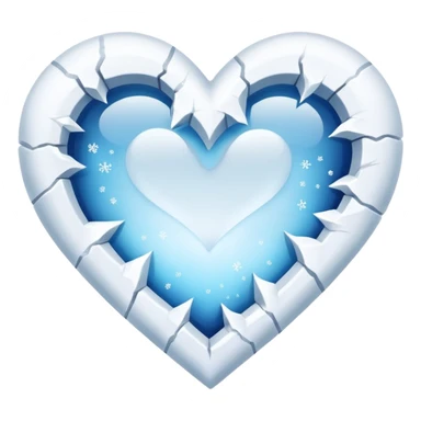 snow heart freezing sticker