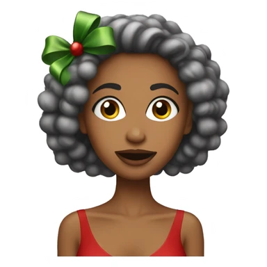 Coquette christmas emojis sticker