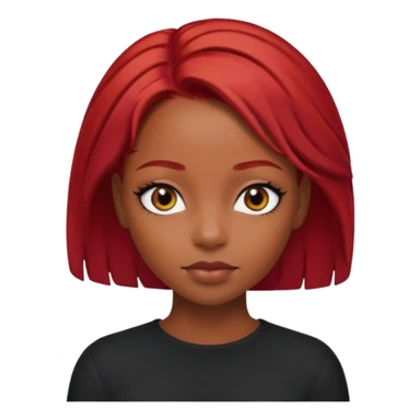 Black girl with red hair sticker