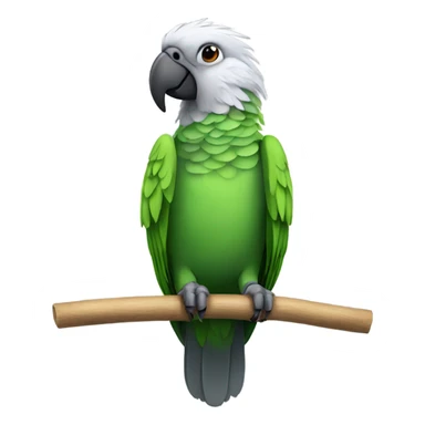 Parrot with grey feathers and a green belly  sticker