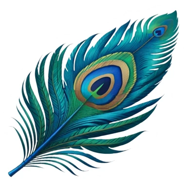 Emoji of peacock feather sticker