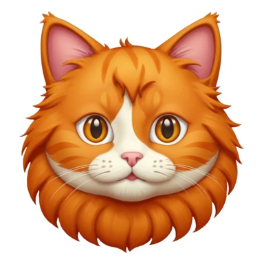 orange and cute cartoony cat sticker