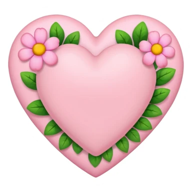 Light pink heart with flowers on it  sticker