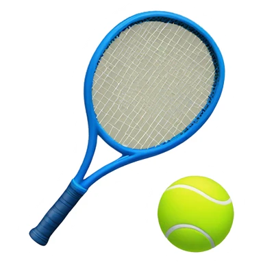 deep blue tennis racket  sticker