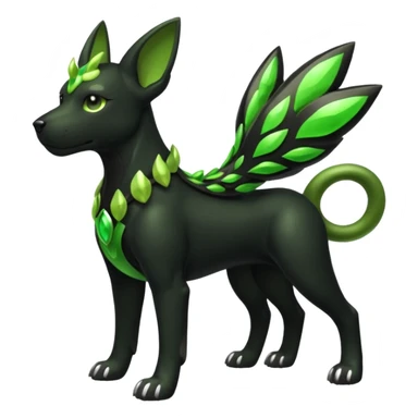 Black and green Zygarde 10% dog-form sticker