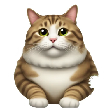 fat cat sitting in the Christmas tree sticker