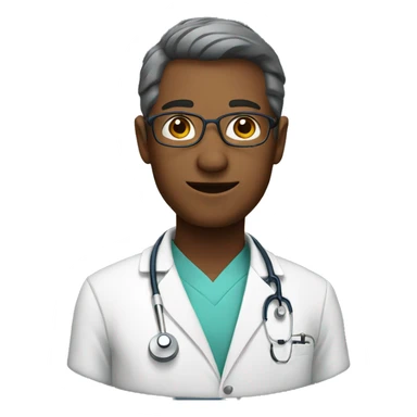 doctor with stethoscope  sticker