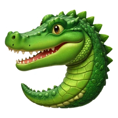 crocodile, smiling, side view sticker