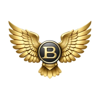 bentley logo with gold wings sticker