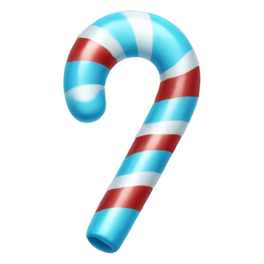 Light blue candy cane sticker