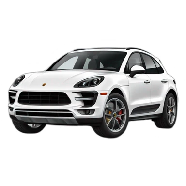 Porsche macan white turbo sticker