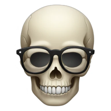 skull with black glasses sticker