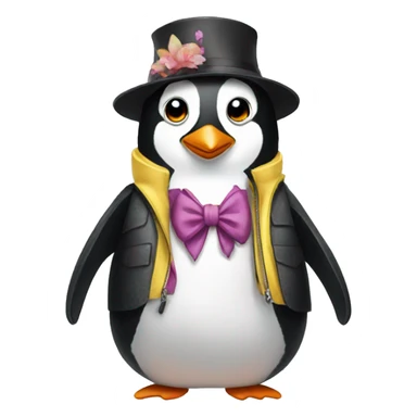 Fashionista Penguin  sticker