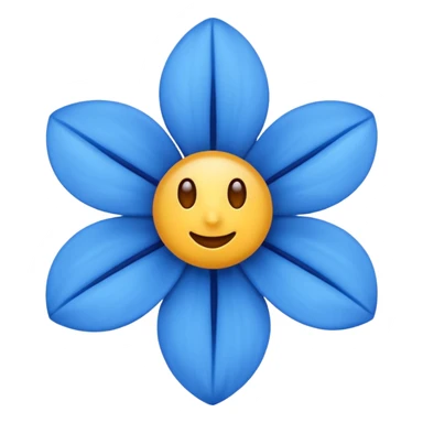 blue flower sticker