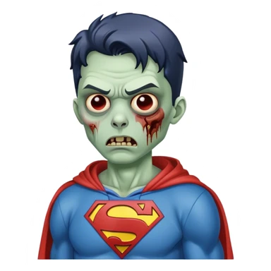 zombie in Superman hoodie ￼ sticker