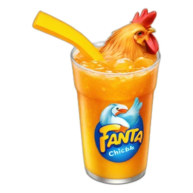 Chicken drink fanta sticker