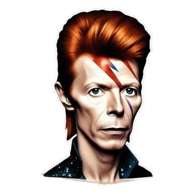 David bowie as Ziggy stardust sticker