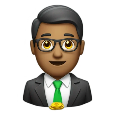 business man with money sticker