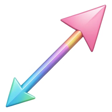 Pink Pastel rainbow arrow pointing left sticker