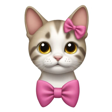 Cat With a Hair Bow  sticker