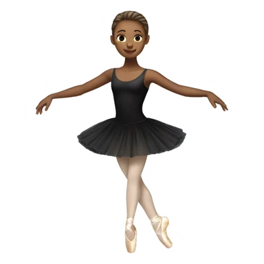 white Ballet Dancer with black dress sticker