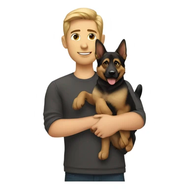 Me holding a German Shepard  sticker