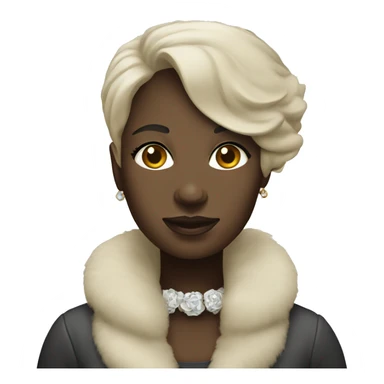 Sugar momma emoji black with sugar baby white sticker