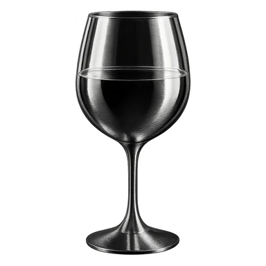 a glass of red wine, chrome style sticker
