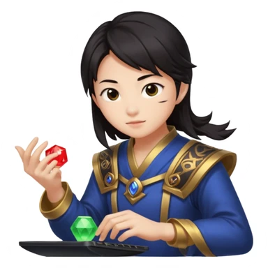 Chinese playing league of legends sticker