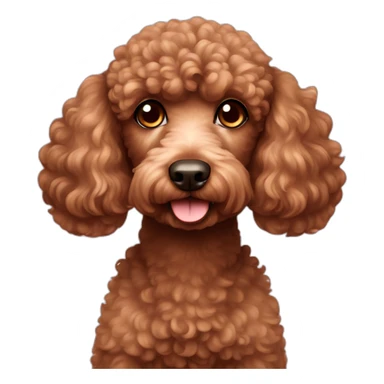 Poodle brown cute dog sticker