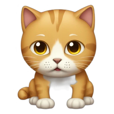 Cat in depression sticker