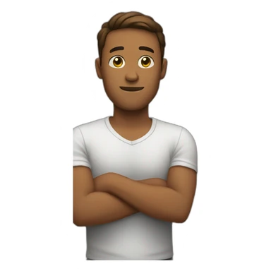 guy crossing his arms sticker