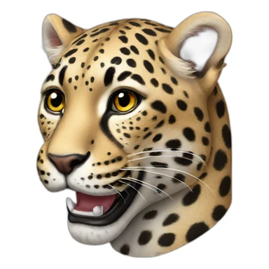 Deaf leopard sticker
