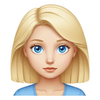 Fille tout u blonde yeux bleu sticker