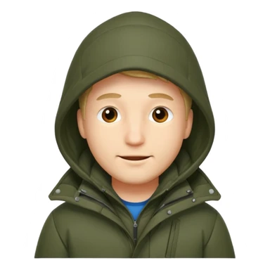 Man in parka sticker