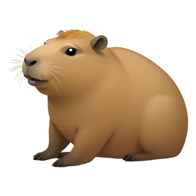 Attractive  cabybara shoots at sun sticker